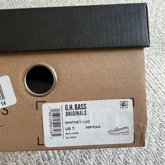 G.H. Bass & Co. Black and White Loafers - Picture 3 of 6